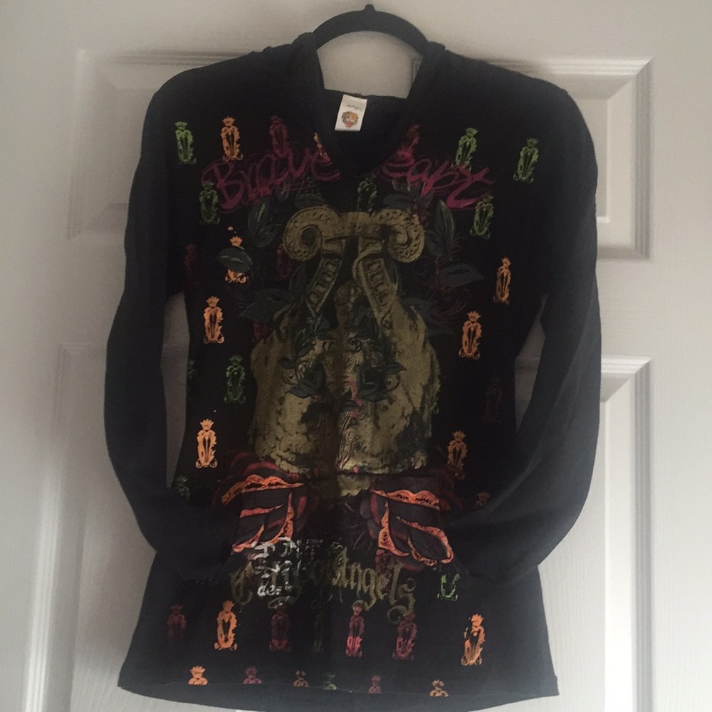Woman's Ed Hardy lightweight hooded sweatshirt